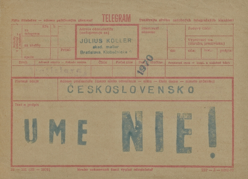 Július Koller – Ume nie!, 1970, Anti-múzeum Júliusa Kollera