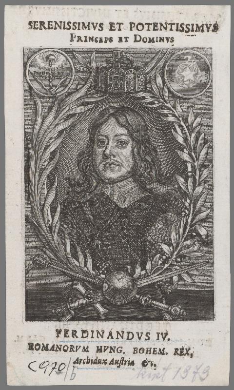 Stredoeurópsky grafik z polovice 17. storočia – Portrét Ferdinanda III. 