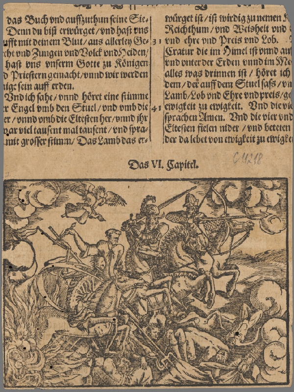 Stredoeurópsky grafik zo 16. storočia – Výjav z Apokalypsy 