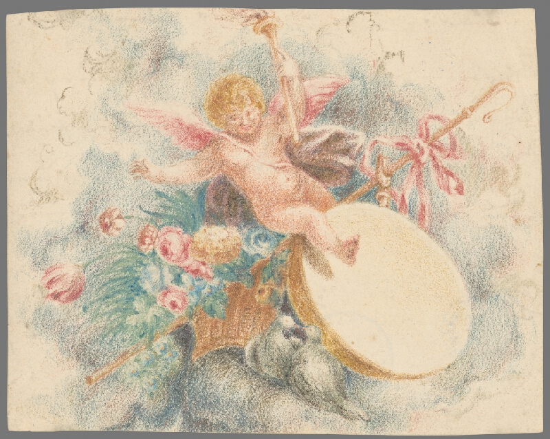 Stredoeurópsky grafik z 19. storočia – Zátišie s puttom 