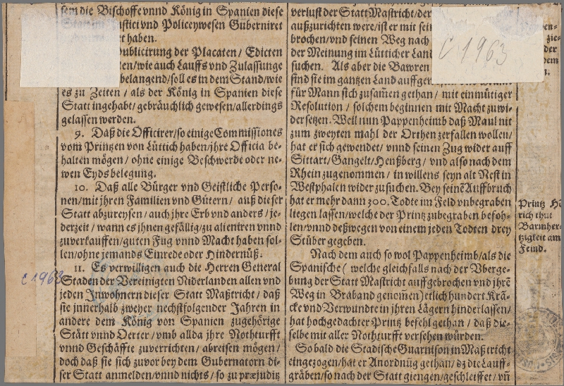 Stredoeurópsky grafik zo 17. storočia – Gróf Pappenheim útočí na mestský tábor 