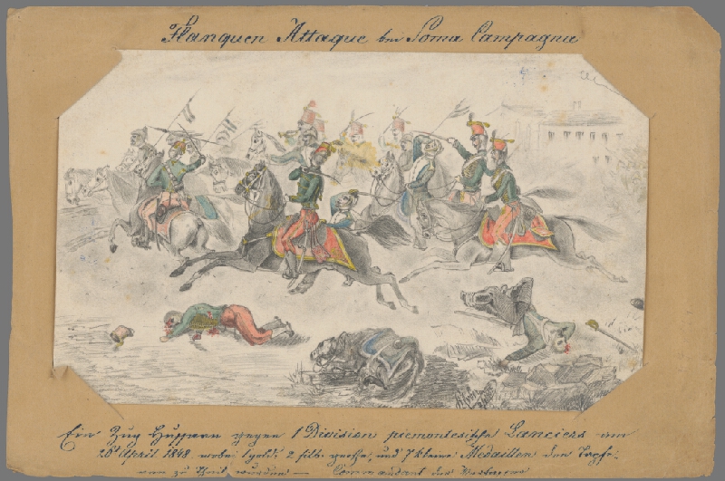 Stredoeurópsky grafik z 19. storočia – Útok rakúsko-uhorskej gardy v r. 1848 