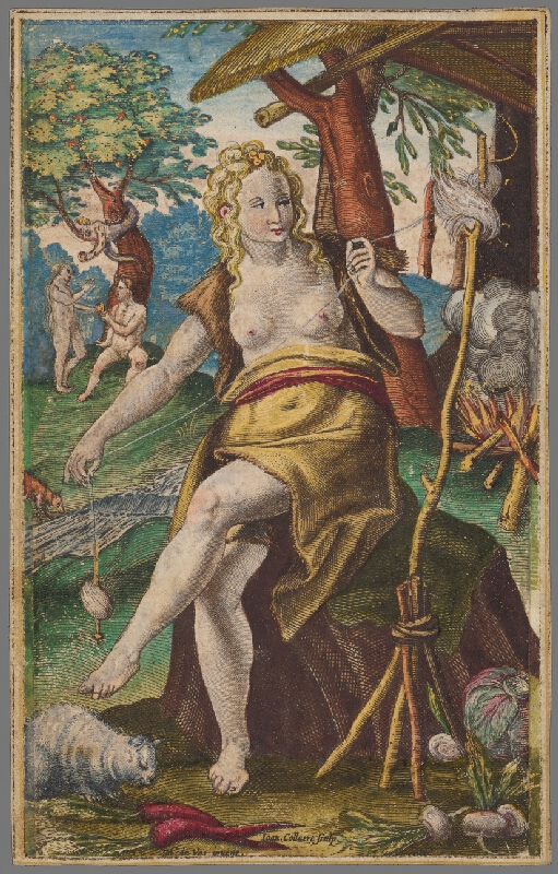 Maarten de Vos st., Jan Collaert II – Eva v raji (1) 