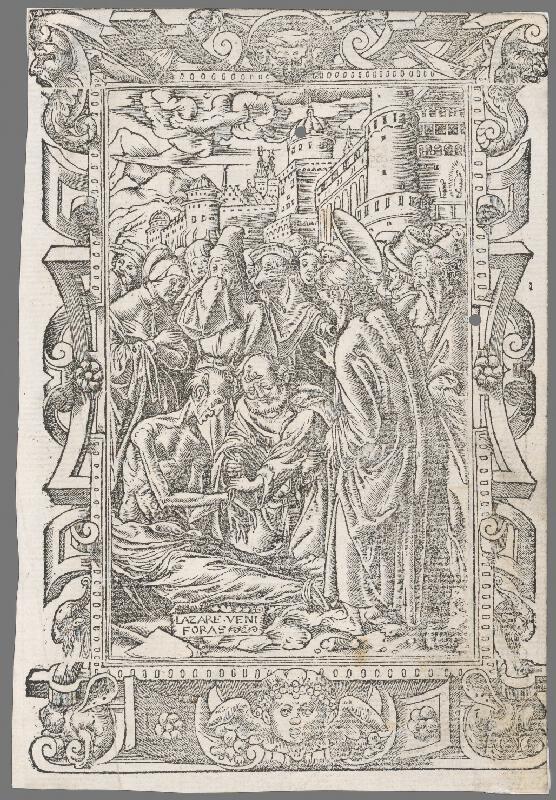 Stredoeurópsky grafik zo 16. storočia – Vzkriesenie Lazara 