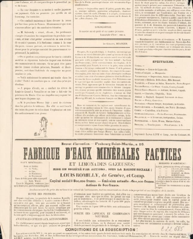Francúzsky grafik z polovice 19. storočia – Karikatúra novinára II. 