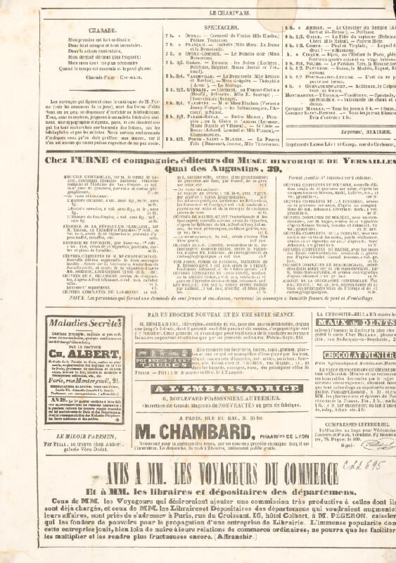 Francúzsky grafik z polovice 19. storočia – List zo Chari-vari 