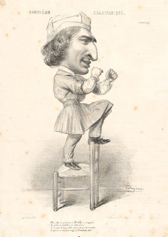Francúzsky grafik z polovice 19. storočia – Karikatúra herca 