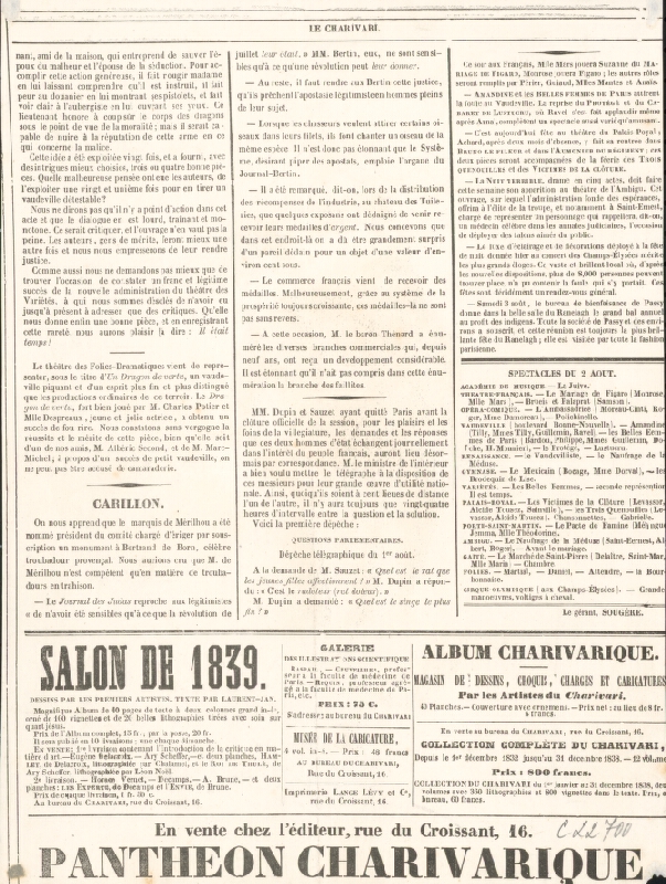 Francúzsky grafik z polovice 19. storočia – Novinár 
