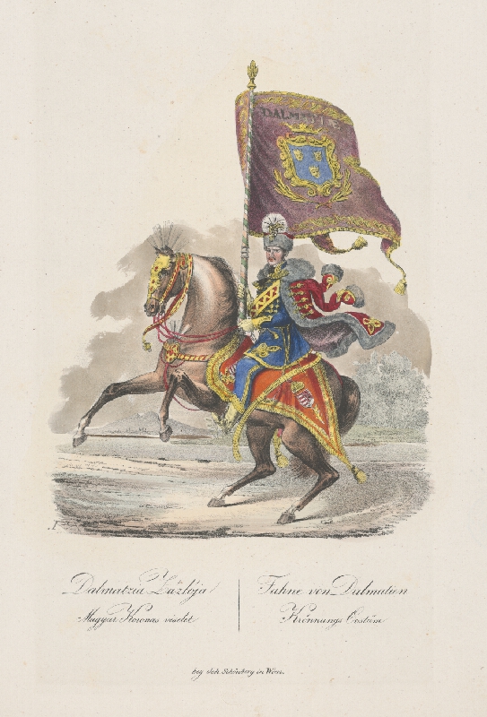 Stredoeurópsky grafik z 19. storočia – Korunovačný kostým z Dalmácie 
