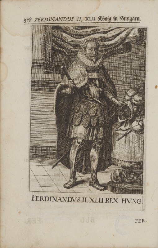 Stredoeurópsky grafik zo 17. storočia – Portrét Ferdinanda II. Habsburského 