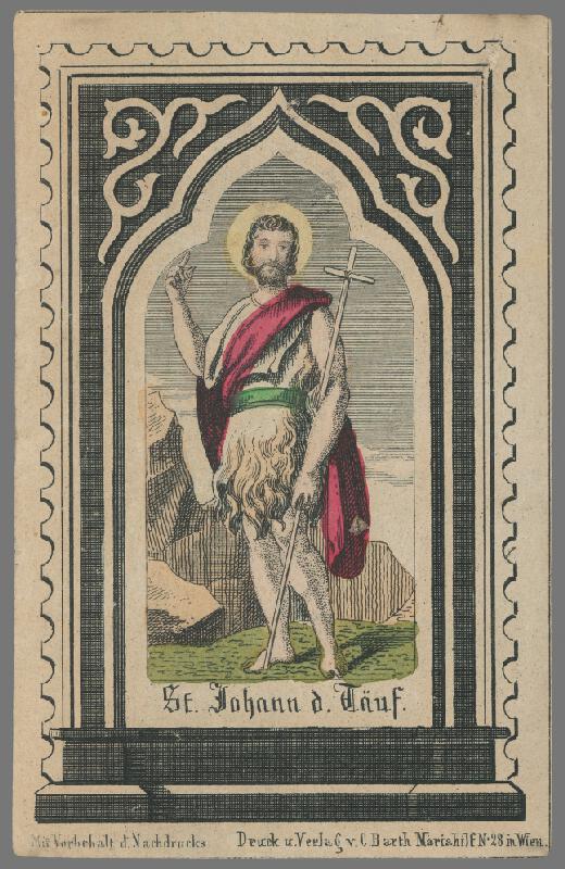 Rakúsky grafik z 19. storočia – Ján Krstiteľ 