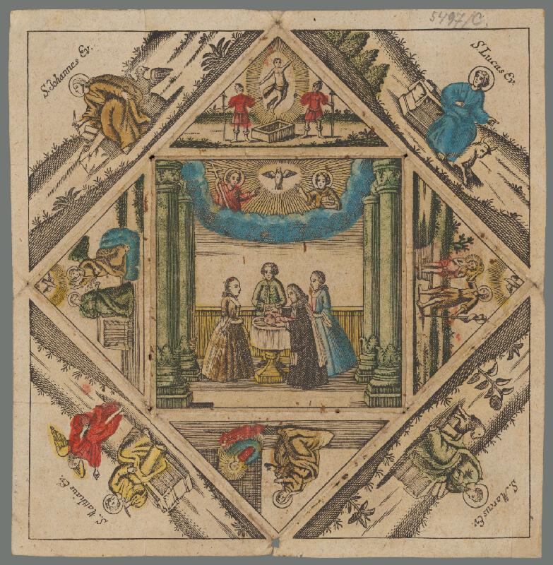 Stredoeurópsky grafik z 18. storočia – Pamiatka na krst 