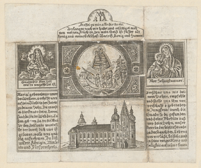 Nemecký grafik z 18. storočia – Leták z Mariazellu 