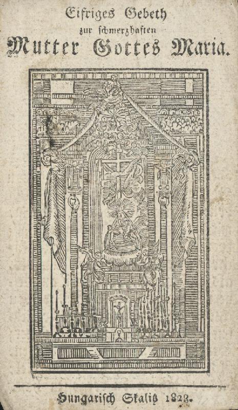 Stredoeurópsky grafik – Hlavný oltár so Sedembolestnou Pannou Máriou v Bazilike Sedembolestnej Panny Márie v Šaštíne 