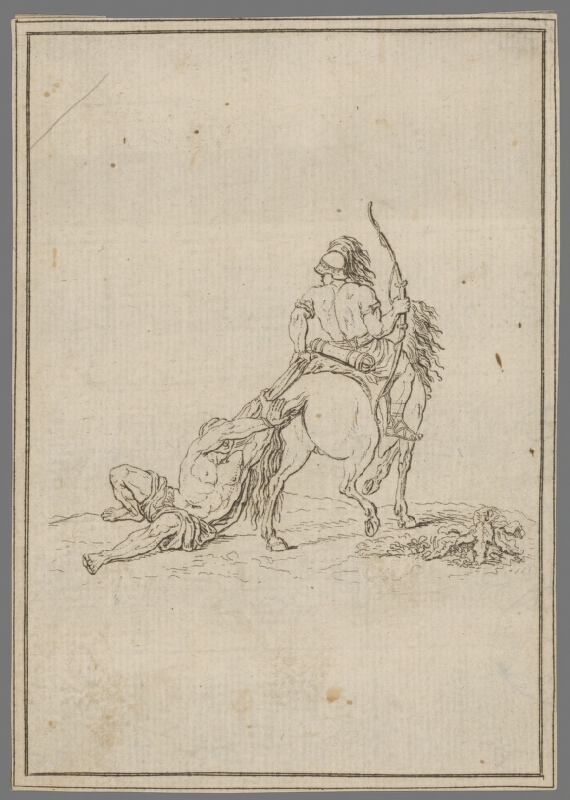 Stredoeurópsky grafik z 19. storočia – Grécky bojovník 