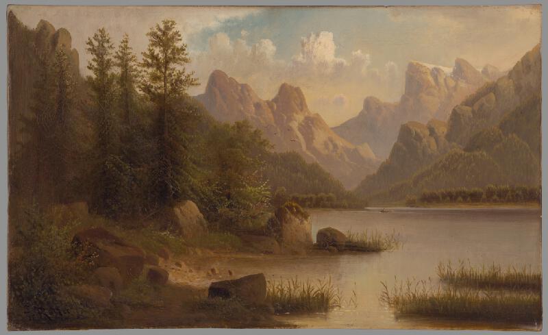 Franz Rotter – Pohľad na horské jazero Grünensee v Alpách 