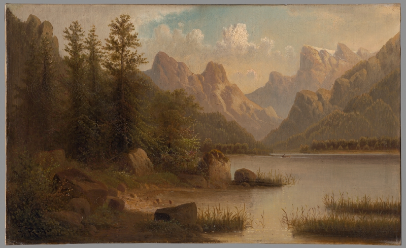 Franz Rotter – Pohľad na horské jazero Grünensee v Alpách 