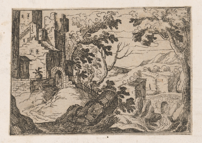 Stredoeurópsky grafik z konca 17. storočia – Krajina 
