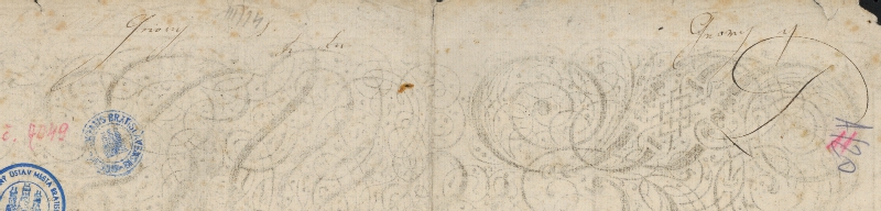 Nemecký grafik z 19. storočia – List s mravoučným textom 