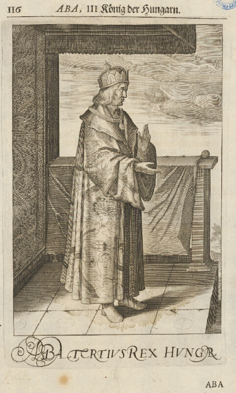 Stredoeurópsky grafik z 18. storočia – Portrét uhorského kráľa Abu 