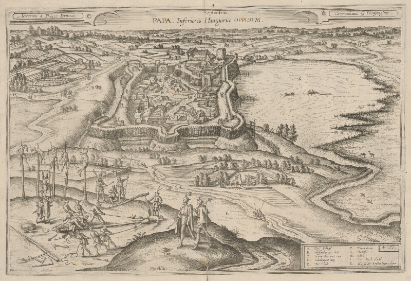 Joris Hoefnagel – Plán mesta Pápa 