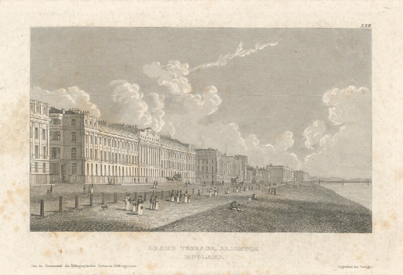 Stredoeurópsky grafik z 19. storočia – Terasa Brighton 