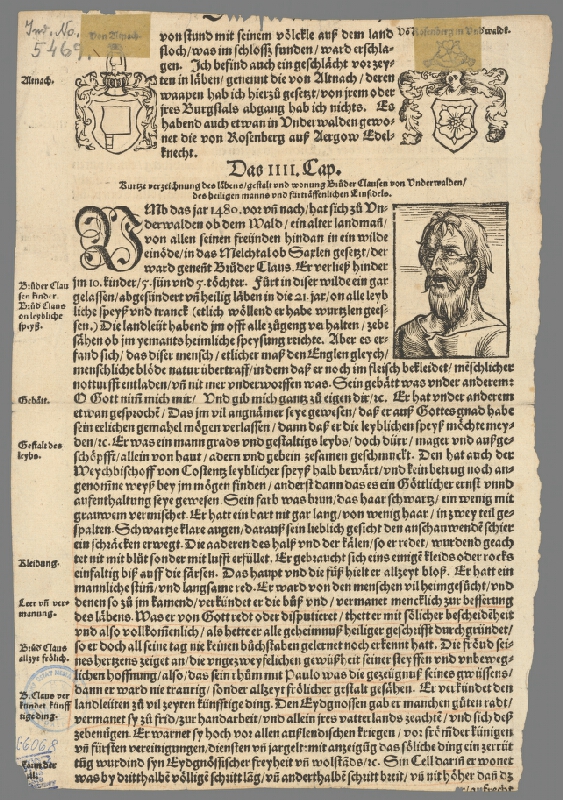 Stredoeurópsky grafik zo 14. storočia – List z Eidgenössische Chronik 