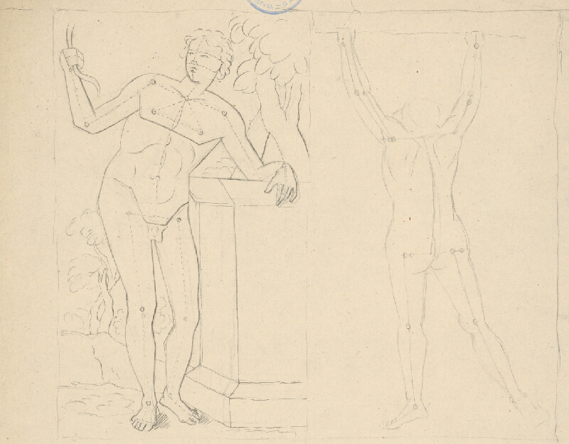 Stredoeurópsky grafik z 19. storočia – Štúdia svalov 