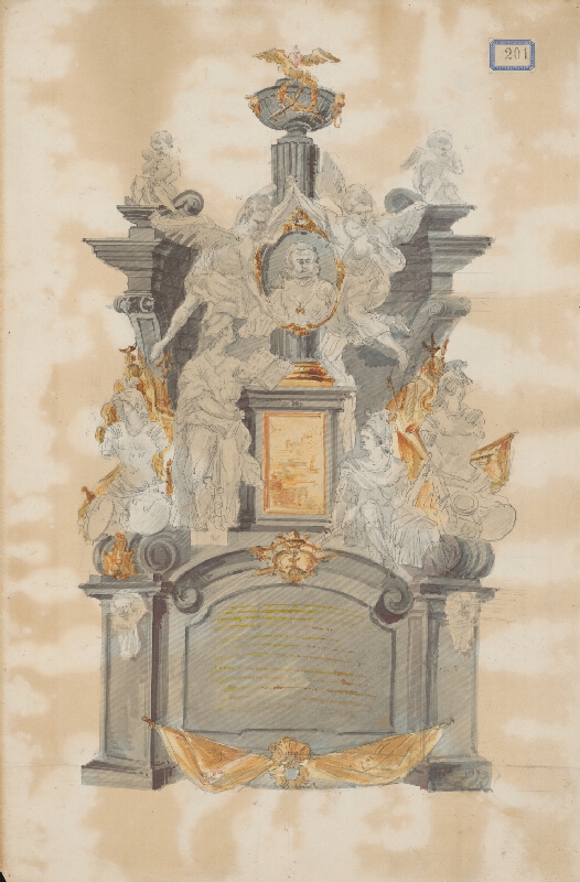 Stredoeurópsky grafik z 18. storočia – Návrh na náhrobok Jána Pálffyho 