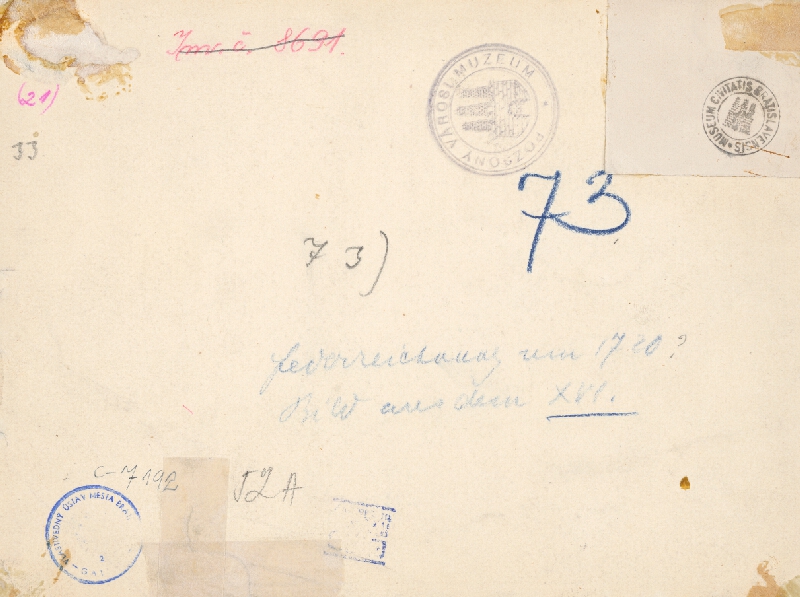 Stredoeurópsky grafik z 18. storočia – Bratislava v 18. stor. 