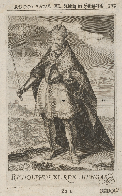 Stredoeurópsky grafik z 18. storočia – Portrét Rudolfa II. 