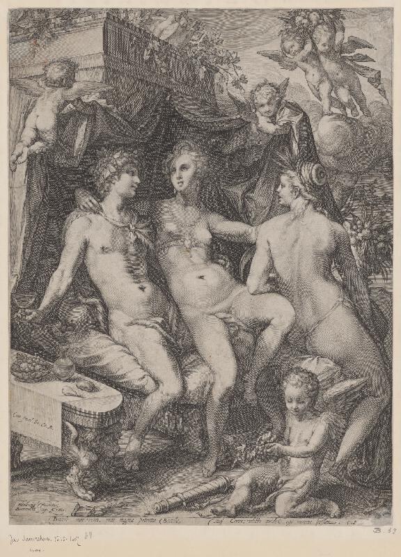 Pieter Jansz. Saenredam, Hendrick Goltzius – Bacchus, Venuša a Ceres 