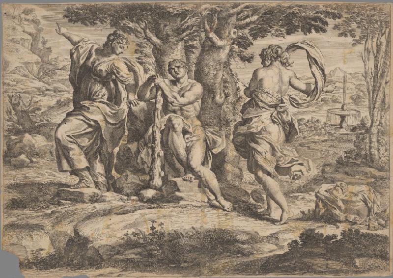 Stredoeurópsky grafik z 19. storočia – Herkules na rázcestí 
