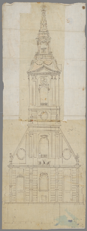 Stredoeurópsky grafik z 1. polovice 19. storočia – Západná fasáda veže dómu sv.Martina v Bratislave 