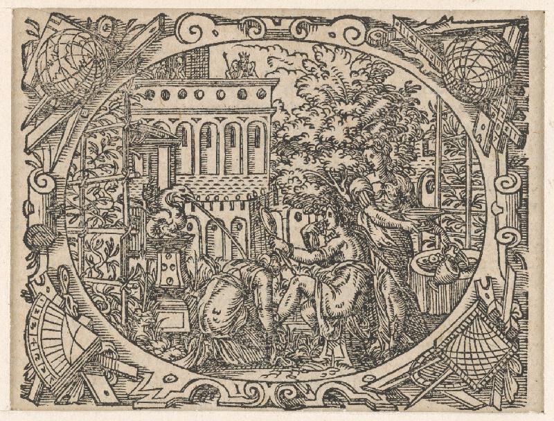 Stredoeurópsky grafik z 2. polovice 17. storočia – Betsabé v kúpeli 