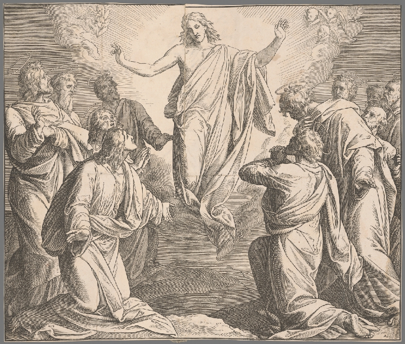 Stredoeurópsky grafik z 1. polovice 19. storočia – Nanebevzatie Krista 