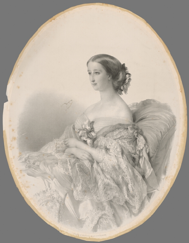 Stredoeurópsky autor z 1. polovice 19. storočia – Portrét francúzskej cisárovnej Eugénie de Montijo 