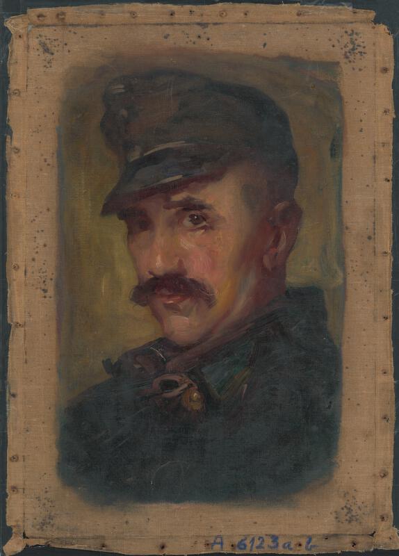 Ľudovít Pitthordt – Portrét muža s hnedými fúzami 