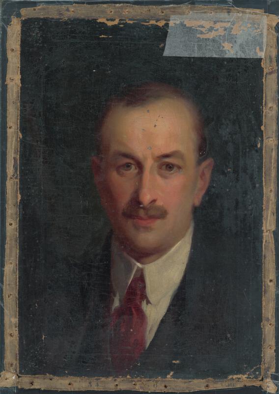 Ľudovít Pitthordt – Portrét muža s hnedými fúzami 