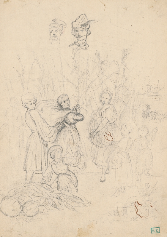 Vojtech Klimkovič – Štúdie figúr s motívom žatvy 