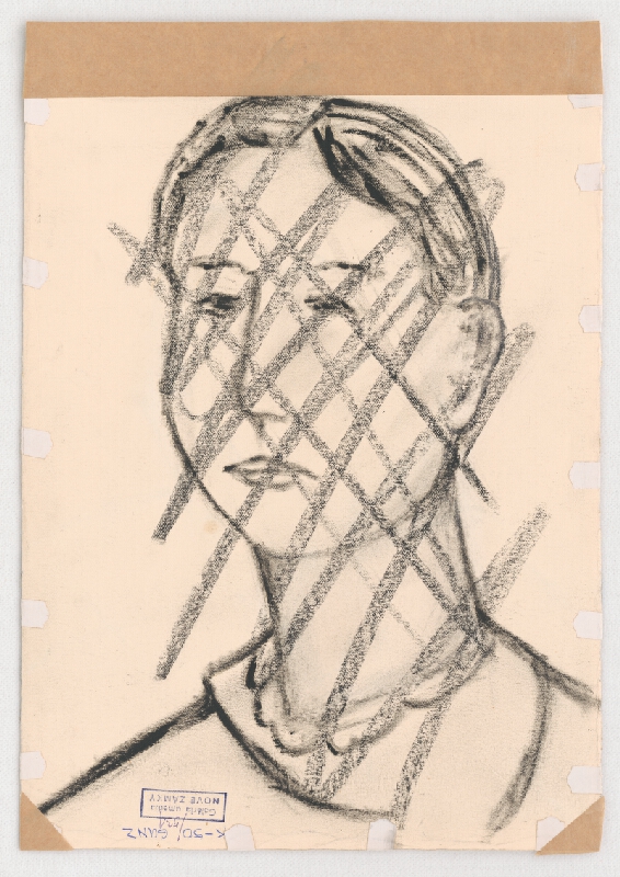 Lajos Kassák – Žena so šatkou na hlave 