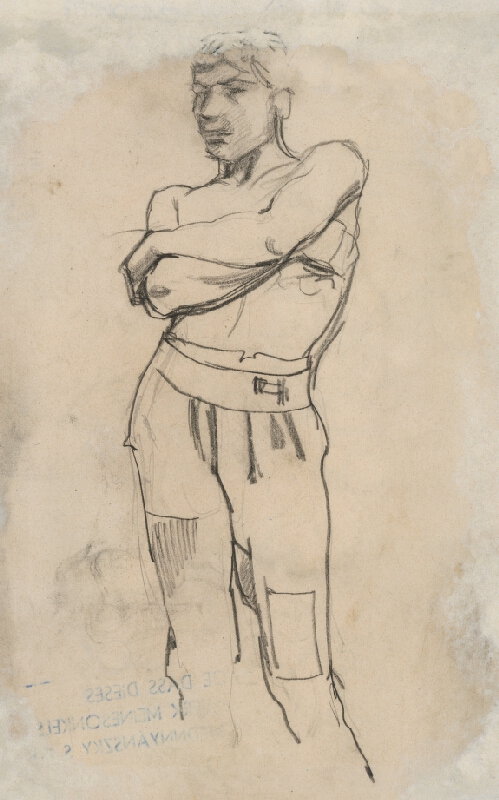 Ladislav Mednyánszky – Štúdia stojaceho cigána 