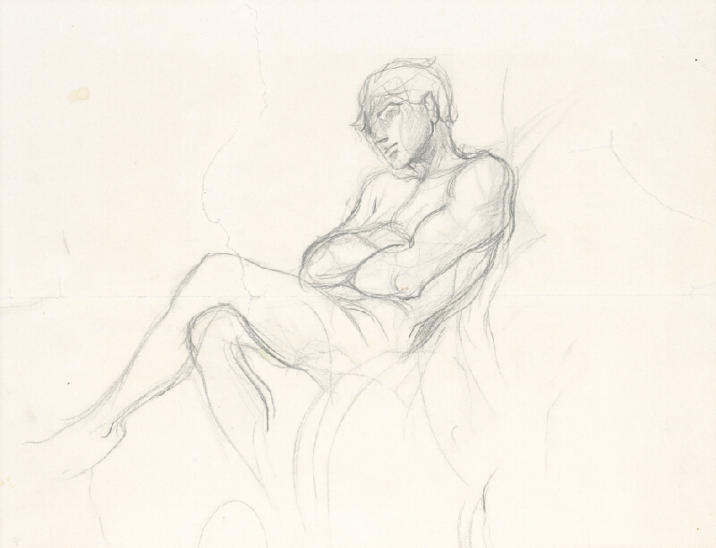 Ladislav Mednyánszky – Štúdia sediaceho muža 