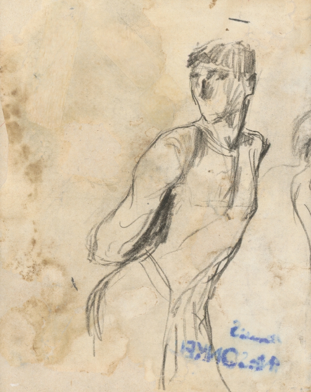 Ladislav Mednyánszky – Štúdia muža s rukami za chrbátom 