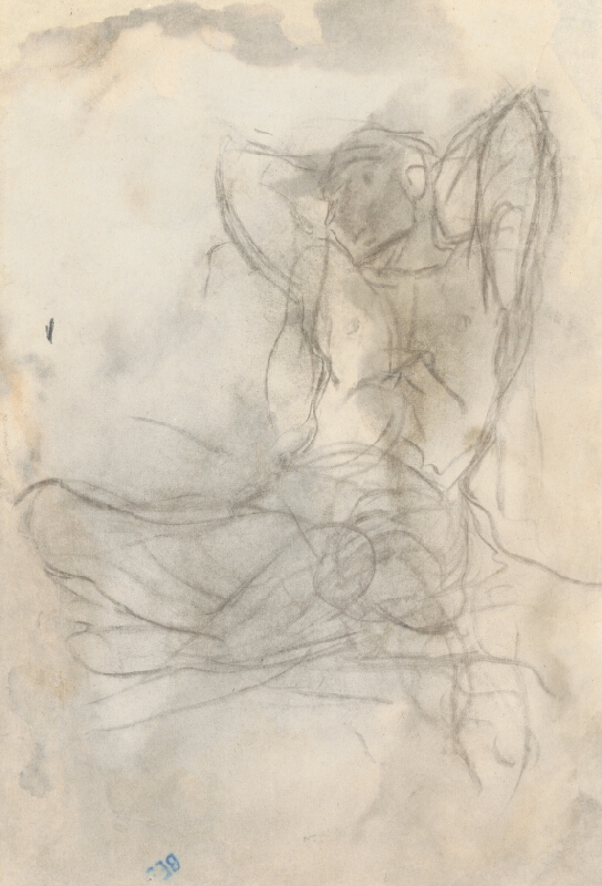 Ladislav Mednyánszky – Štúdia postavy s rukami za hlavou 