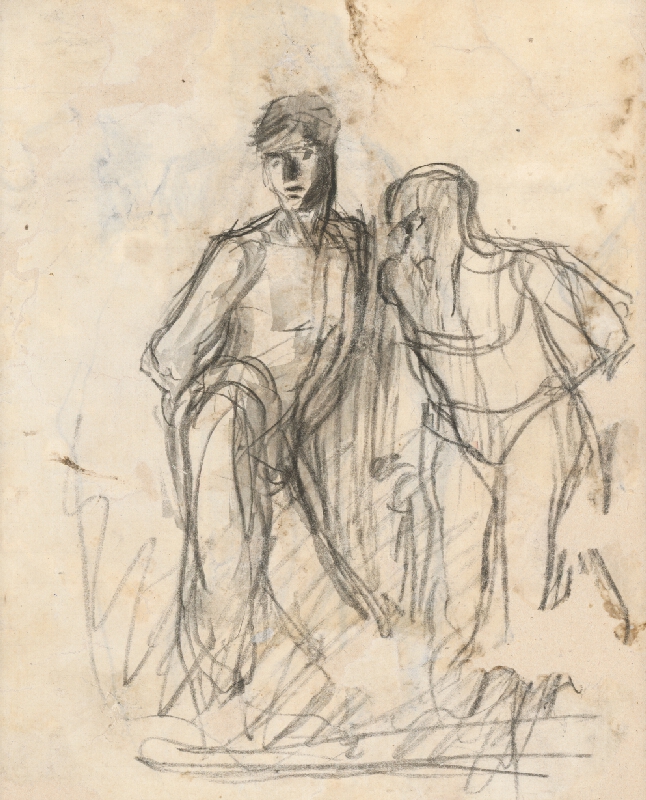 Ladislav Mednyánszky – Štúdia postáv dvoch mužov 