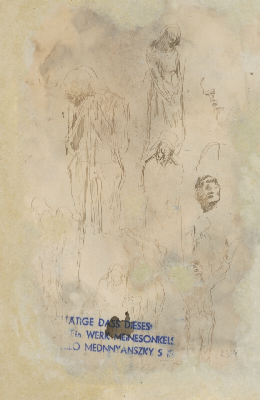 Ladislav Mednyánszky – Štúdia postavy, hláv a nohy 