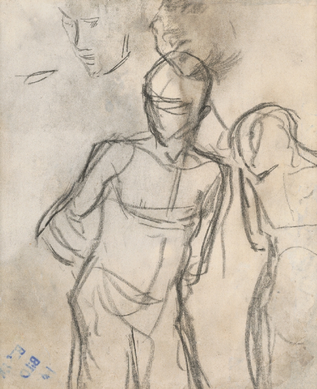 Ladislav Mednyánszky – Štúdia mužskej postavy s rukami za chrbtom 