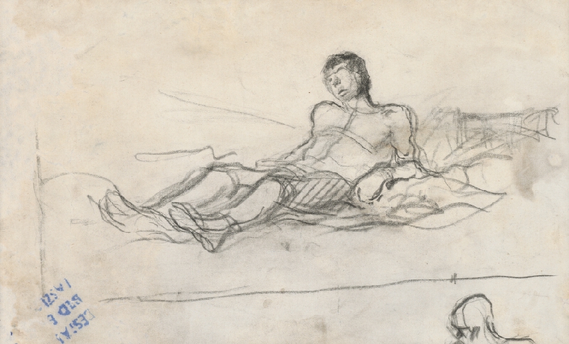 Ladislav Mednyánszky – Štúdia muža s rukami za chrbtom 