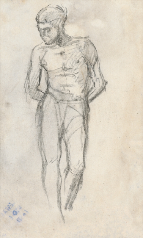 Ladislav Mednyánszky – Štúdia muža s rukami za chrbtom 